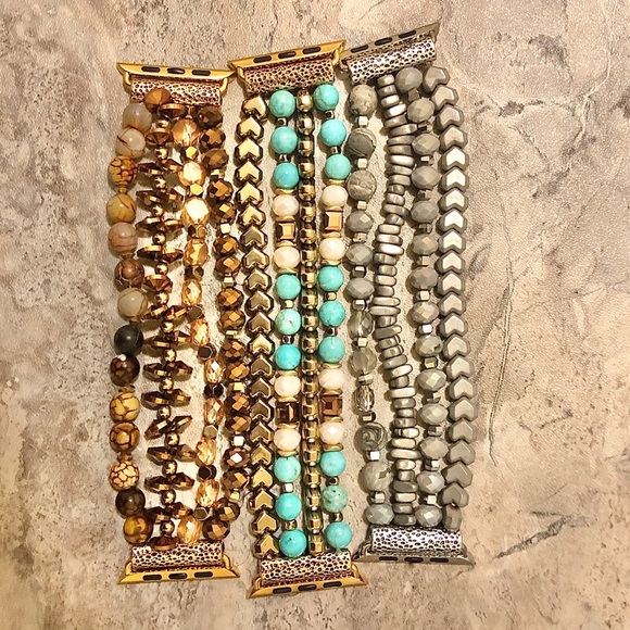 Apple Watch Band Accessories - Apple Watch Band 42mm Set of 3 Bead Bracelets